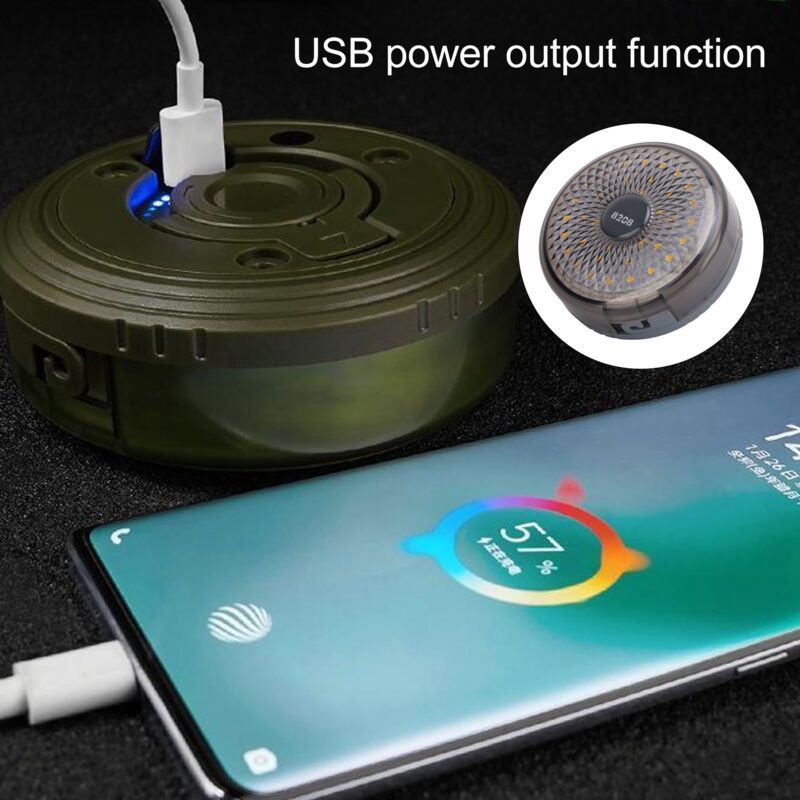 Outdoor Camping String Lights, Rechargeable, USB Charging, IPX4 Waterproof Protection for Tent, Gray - Image 2