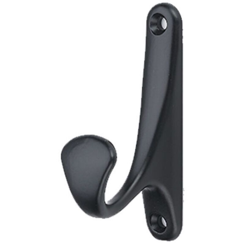 6 Pcs Wall Mounted Coat Hooks, Retro Coat Hooks, Wall Mounted Metal Hooks, Black Robe Hooks, Towel Hook, Hat Hook, Door Hook for Bathroom Kitchen - Image 1