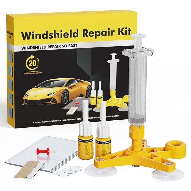 Car Windshield Repair Kit, Windshield Repair Kit with Pressure Syringes for Repairing Windshield Chips, Cracks, Bullseyes, and Other - Image 1