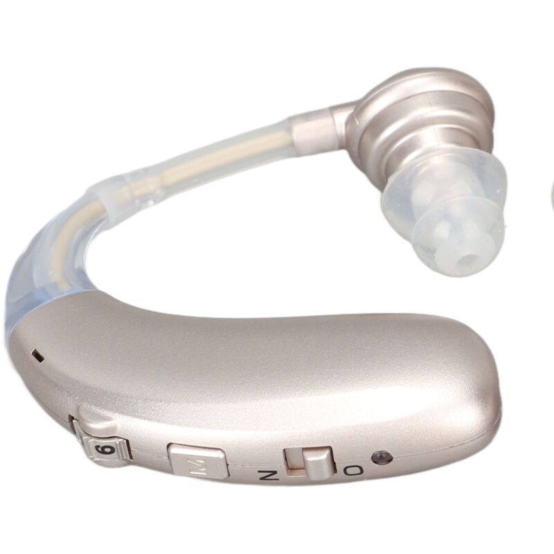 1 Pair Hearing Aids, Ergonomic Rechargeable Medical Device Made of ABS Silicone, Silver - Image 2