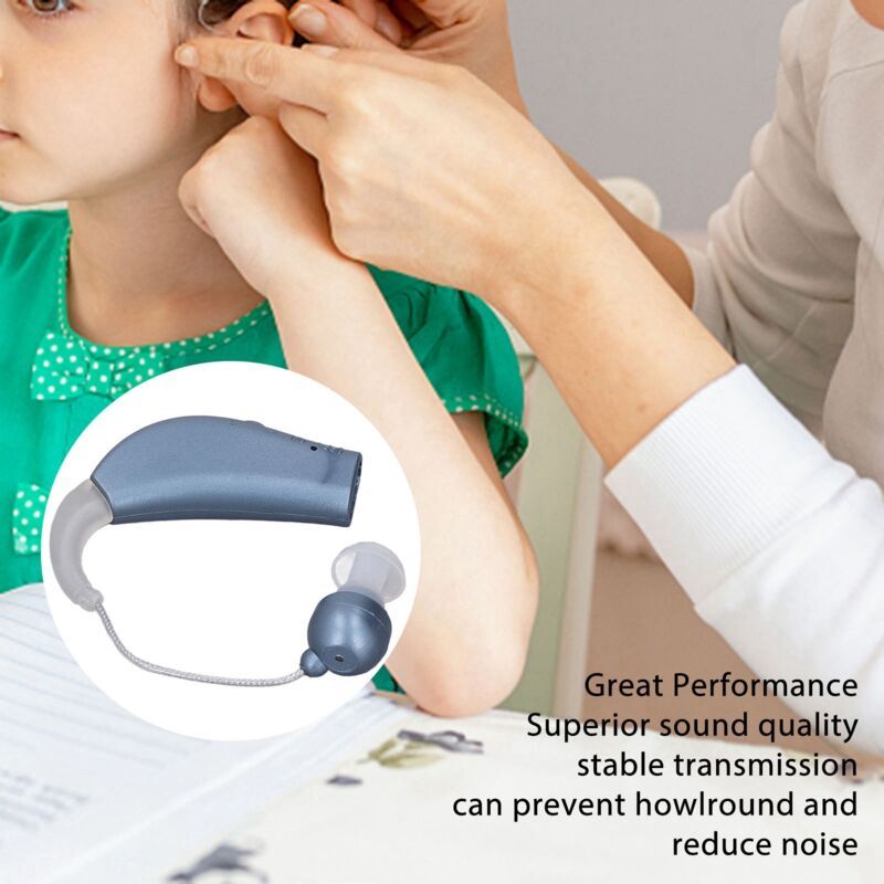 2 Pcs Rechargeable Hearing Aid Sound Amplifier with Noise Reduction Function for Adults and Seniors, Blue, Dubuns - Image 4