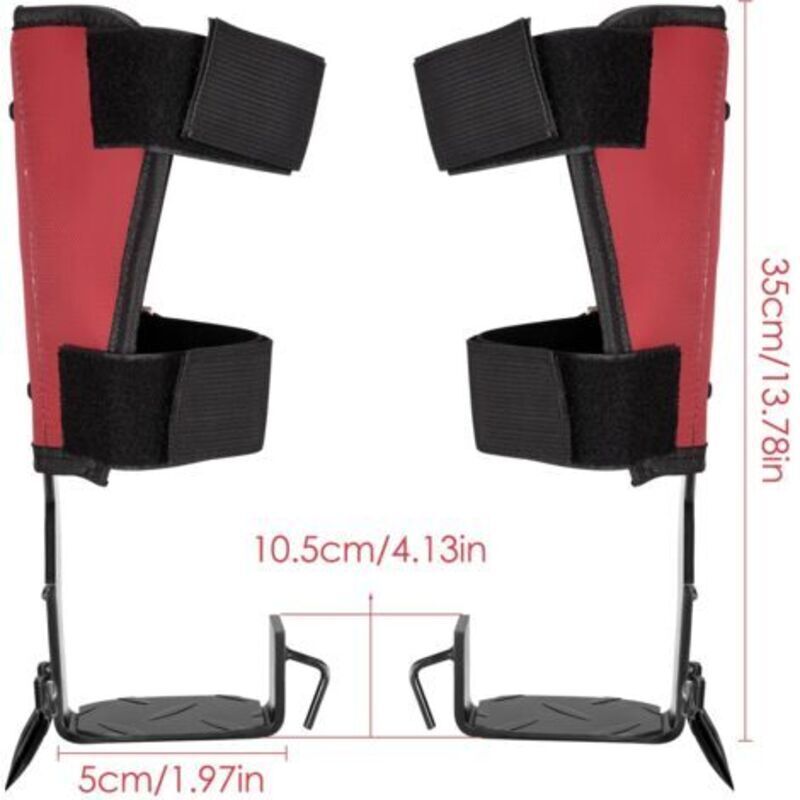 Tree Climbing Spikes, Set of Tree Climbing Spikes with Adjustable Safety Harness Belt Straps - Image 2