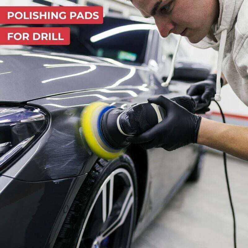 25 Pcs Car Polishing Kit, Polishing Pad for M10 M14 Drill, Cordless Screwdriver and Polishing Machines, Different Levels of Softness - Image 2