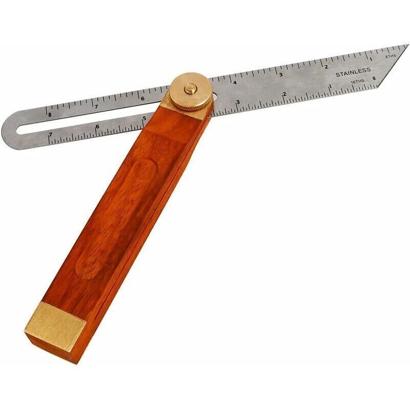 Sliding Bevel, Sliding T-Bevel, Carpenter Angle, Double-Sided Stop Angle, T-Schmiege Carpenter Stop Angle, 318 mm, 26 mm - Image 1