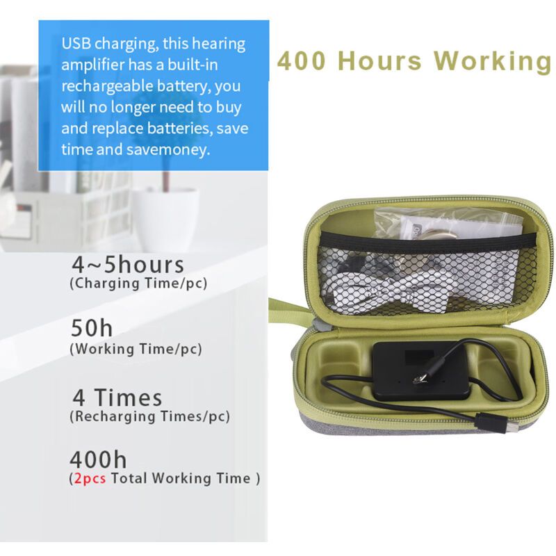 Bx 06 Rechargeable Hearing Aid, Amplifies Sound Volume, Ergonomic Fit, Silver - Image 4
