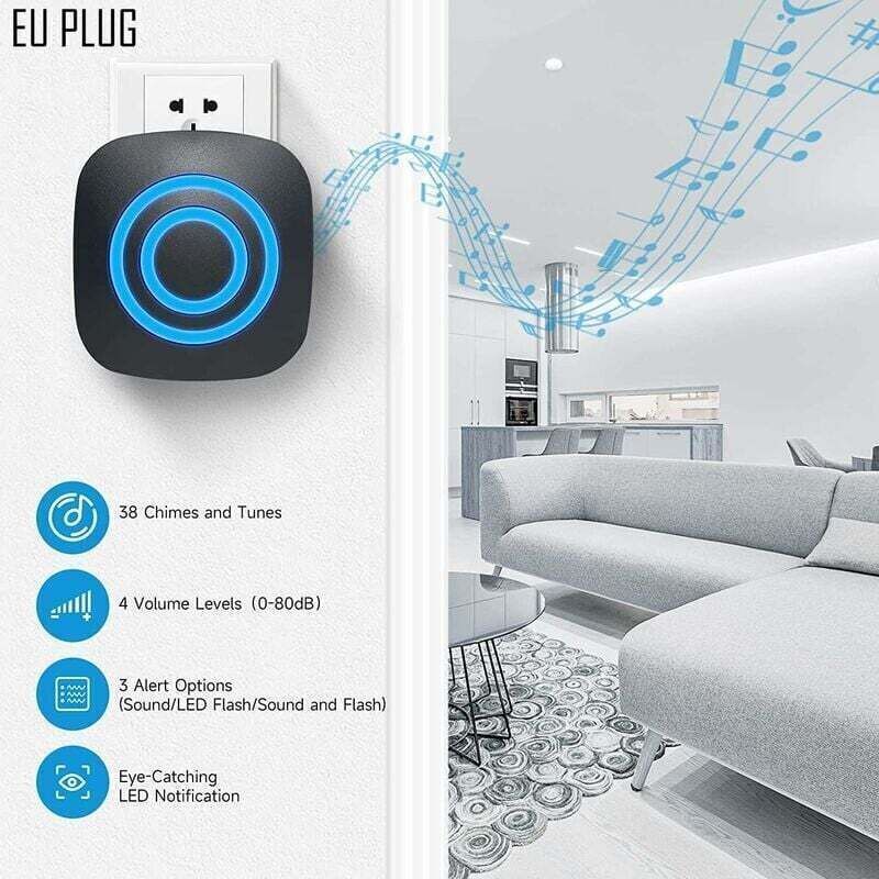 Doorbell with Motion Sensor, Wireless Outdoor Doorbell Kit with Infrared Motion Sensor and Plug-in Receivers and PIR Motion Detector - Image 2