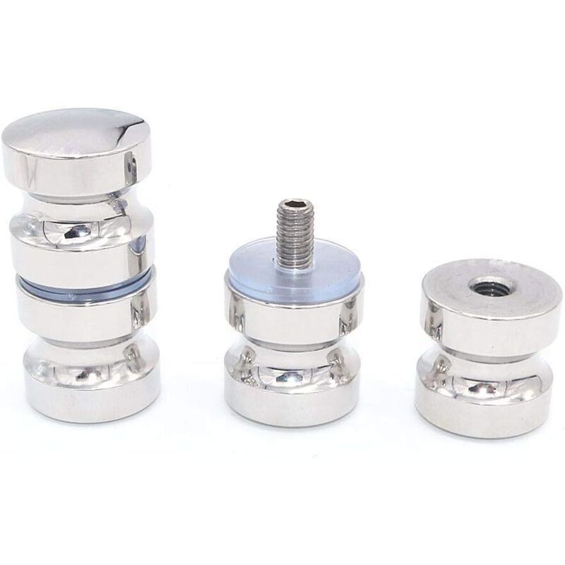2 Pack 304 Stainless Steel Round Shower Door Knobs Polished Chrome - Image 2