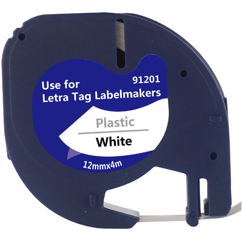 6 Pcs Dymo Tape Compatible with Dymo Letratag Xr Lt-100H Lt-100T Letratag 200B Label Maker, Dymo Letratag Black on White, 12 mm x 4 m - Image 3