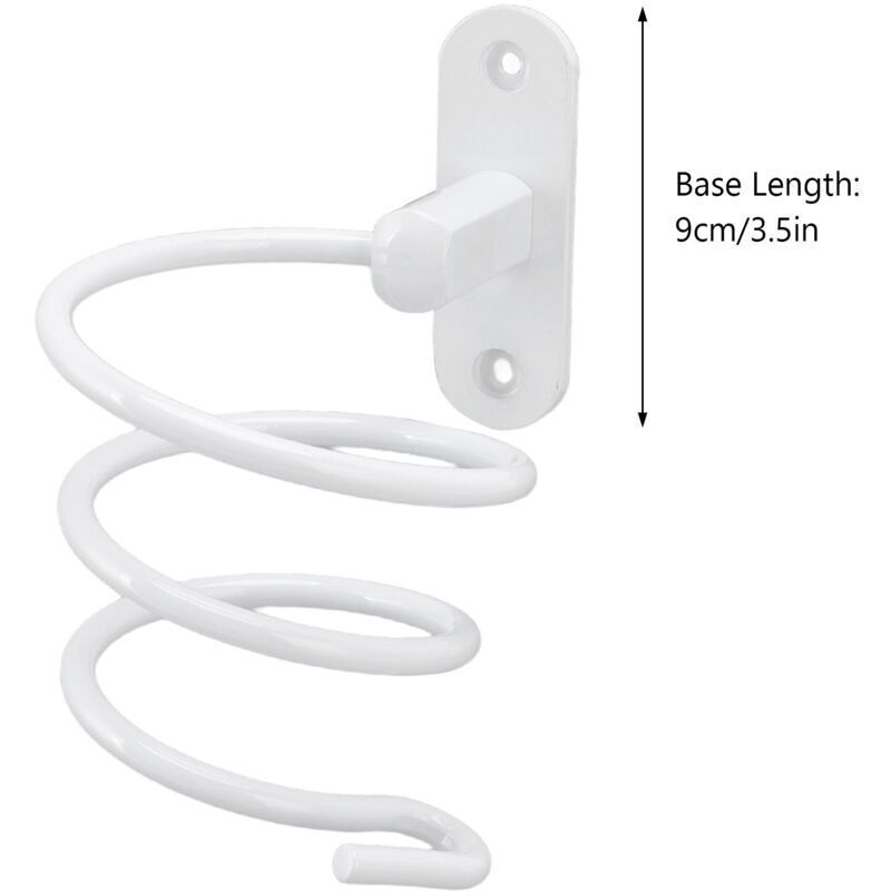 Multifunctional Spiral Hair Dryer Holder Wall Mounted Bathroom Hair Dryer Rack, Compatible with Most Hair Dryers - Image 2