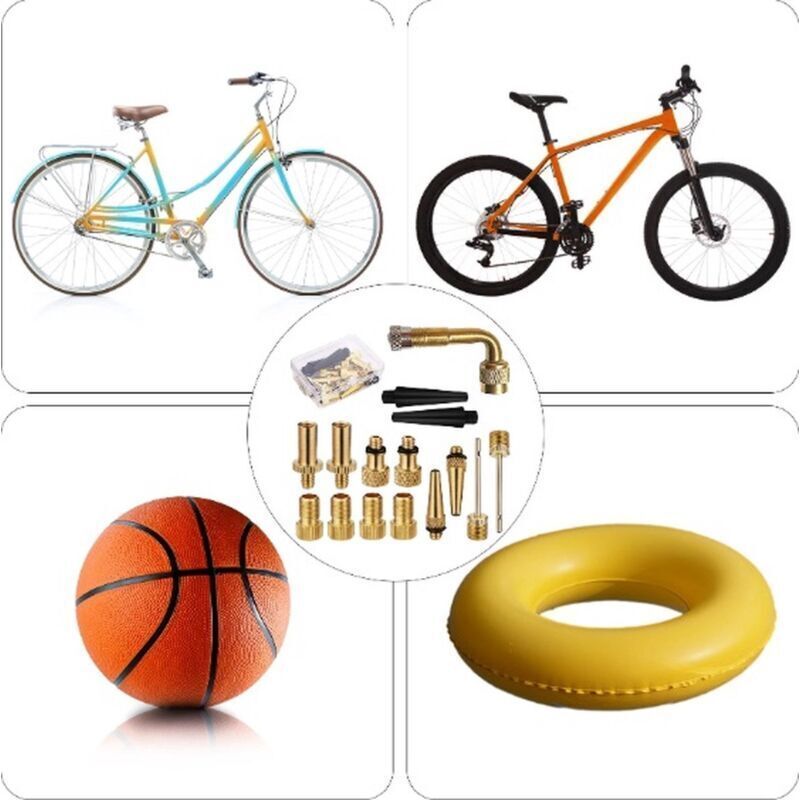 15 Pcs Bicycle Valve Adapter Set Reducer Tips Tire Inflator Adapter Set Ball Pump Needle Universal - Image 2
