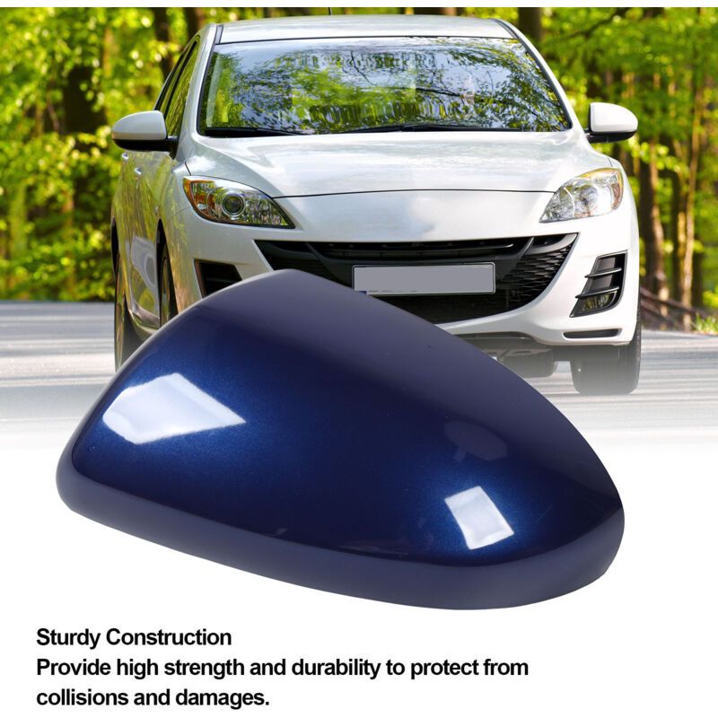 Replacement Rearview Mirror Cover Compatible with Mazda 2007-2014 Dark Blue Left - Image 4