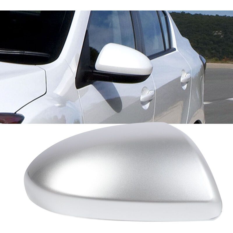 Replacement Rearview Mirror Cover Compatible with Mazda 2007-2014 Silver Right - Image 2