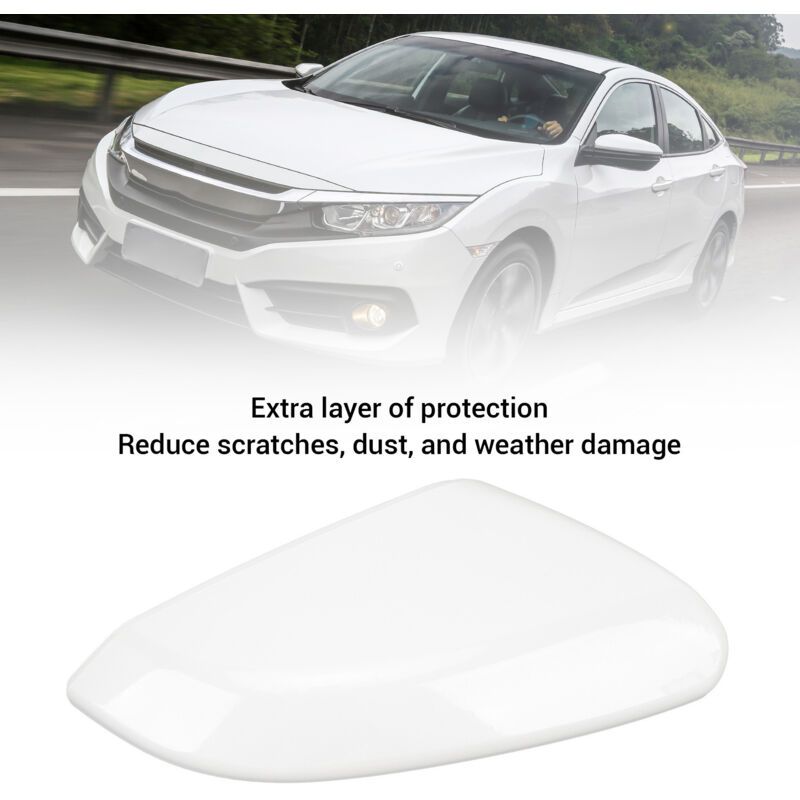 Rearview Mirror Cover with Reinforced Anti-Collision and Weather Resistant Protection Compatible with Honda Civic 2016-2021 White Right 76201 TBA A11 - Image 3