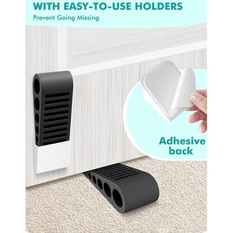 Rubber Door Wedge for Floor, Non-Slip Durable Door Stop, Safety Door Wedges for All Surfaces - Image 3