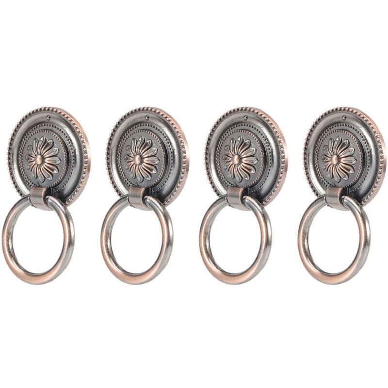4 Pcs Antique Zinc Alloy Cabinet Door Handles Antique Bronze Hardware - Image 1