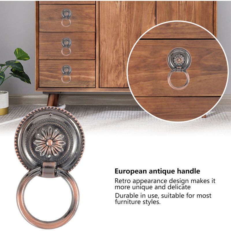 4 Pcs Antique Zinc Alloy Cabinet Door Handles Antique Bronze Hardware - Image 4