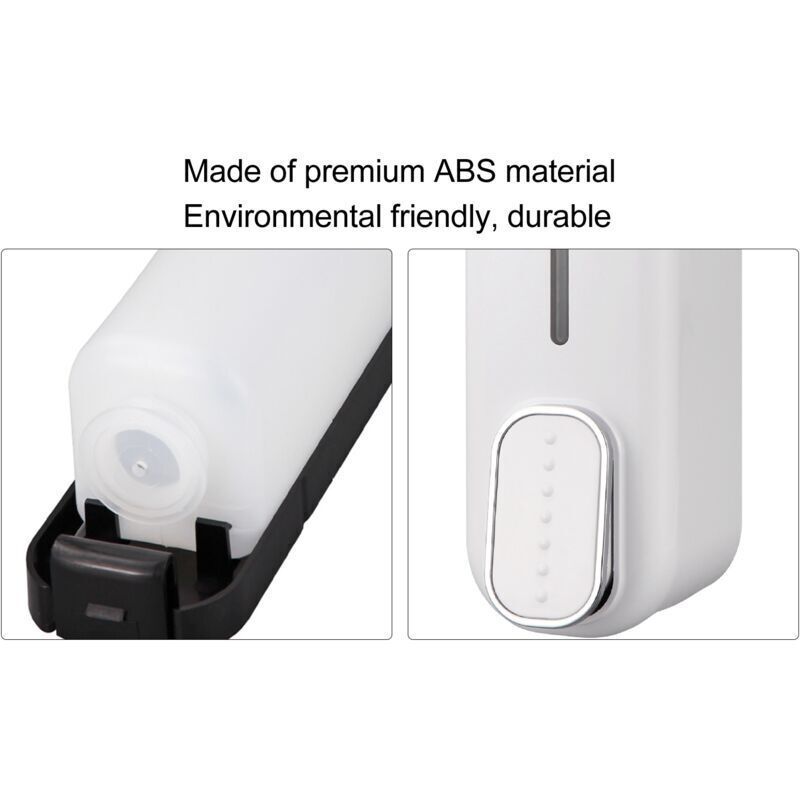 Manual Soap Dispenser, ABS Press, Wall Mounted Soap Dispenser for Home Hotel White, 300 ml - Image 4