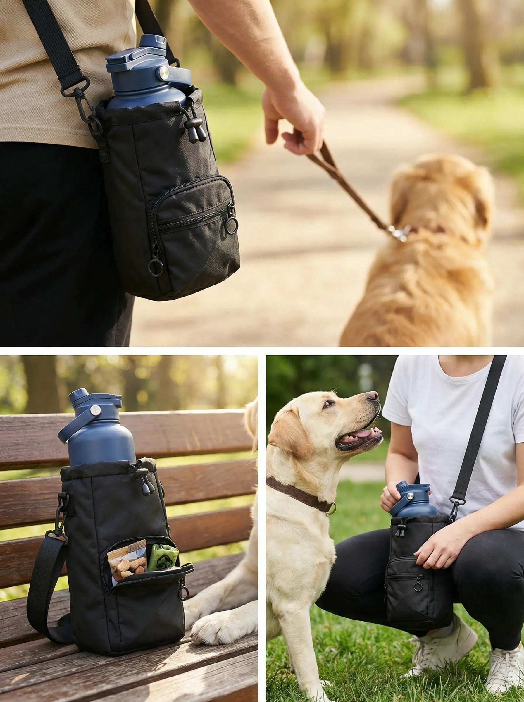 Pawstock Dog Walking Carrier Bag – Bottle & Essentials - Image 2