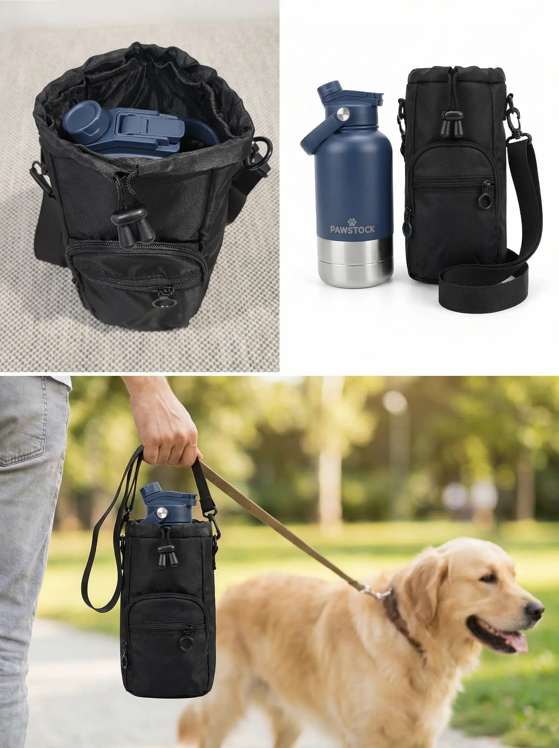 Pawstock Dog Walking Carrier Bag – Bottle & Essentials - Image 3