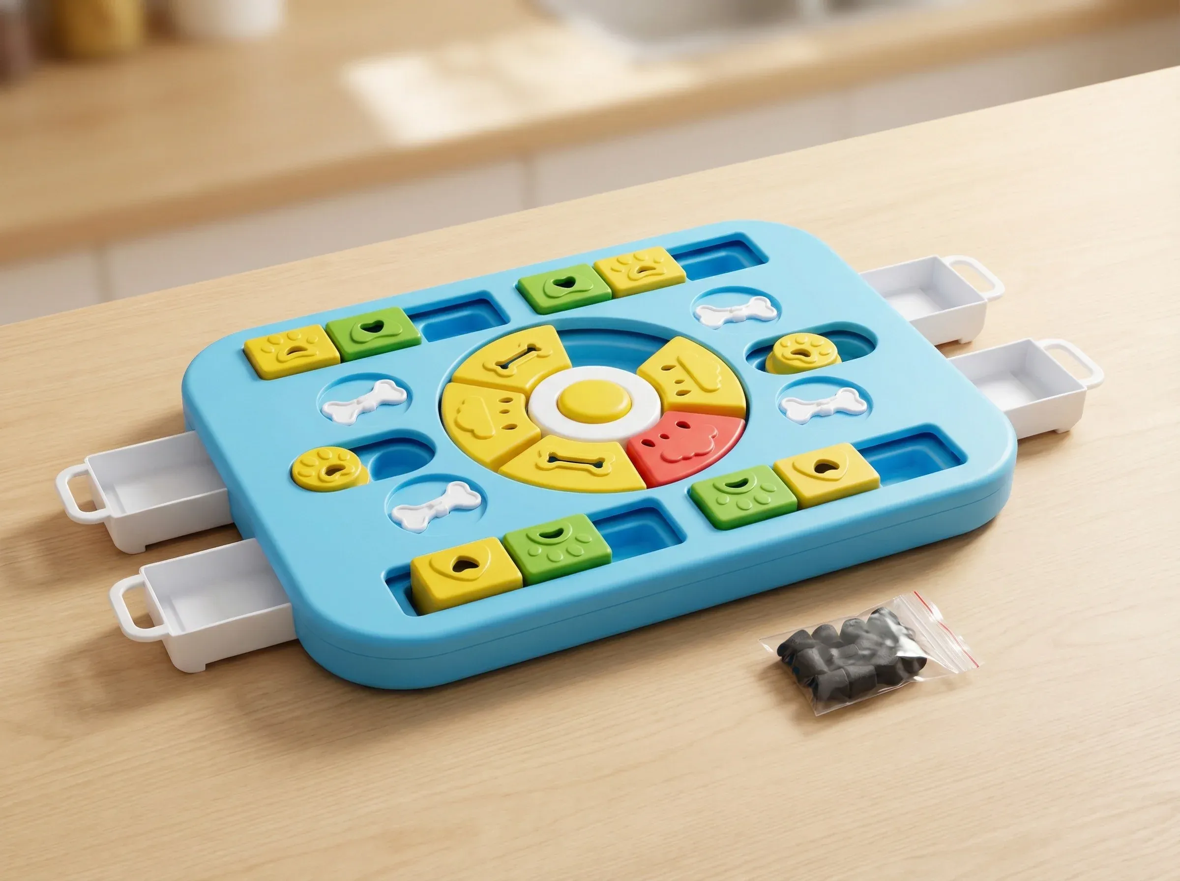Interactive Dog Puzzle Toy – Slow Feeder & Treat Dispenser-Blue - Image 1