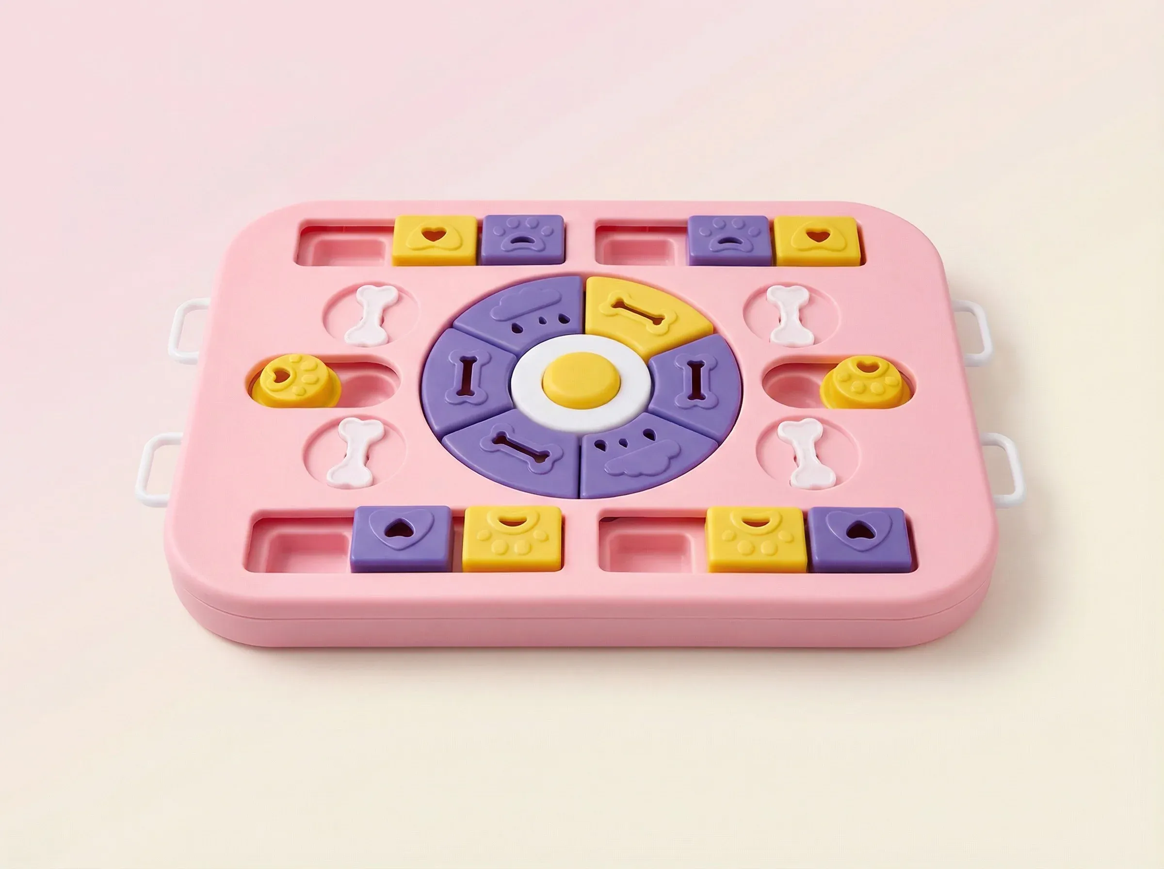 Interactive Dog Puzzle Toy – Slow Feeder & Treat Dispenser-Pink - Image 3