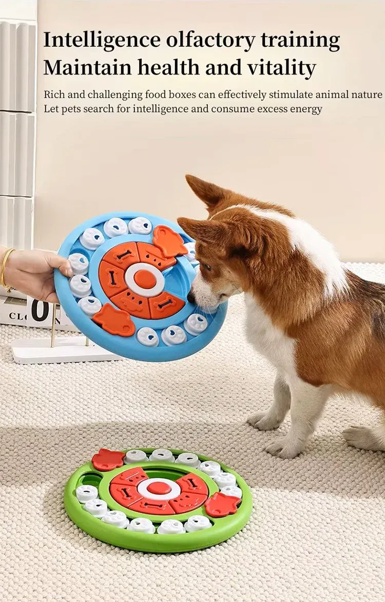 Pizza Puzzle Treat Toy for Dogs & Cats – Interactive Slow Feeder-Blue - Image 7