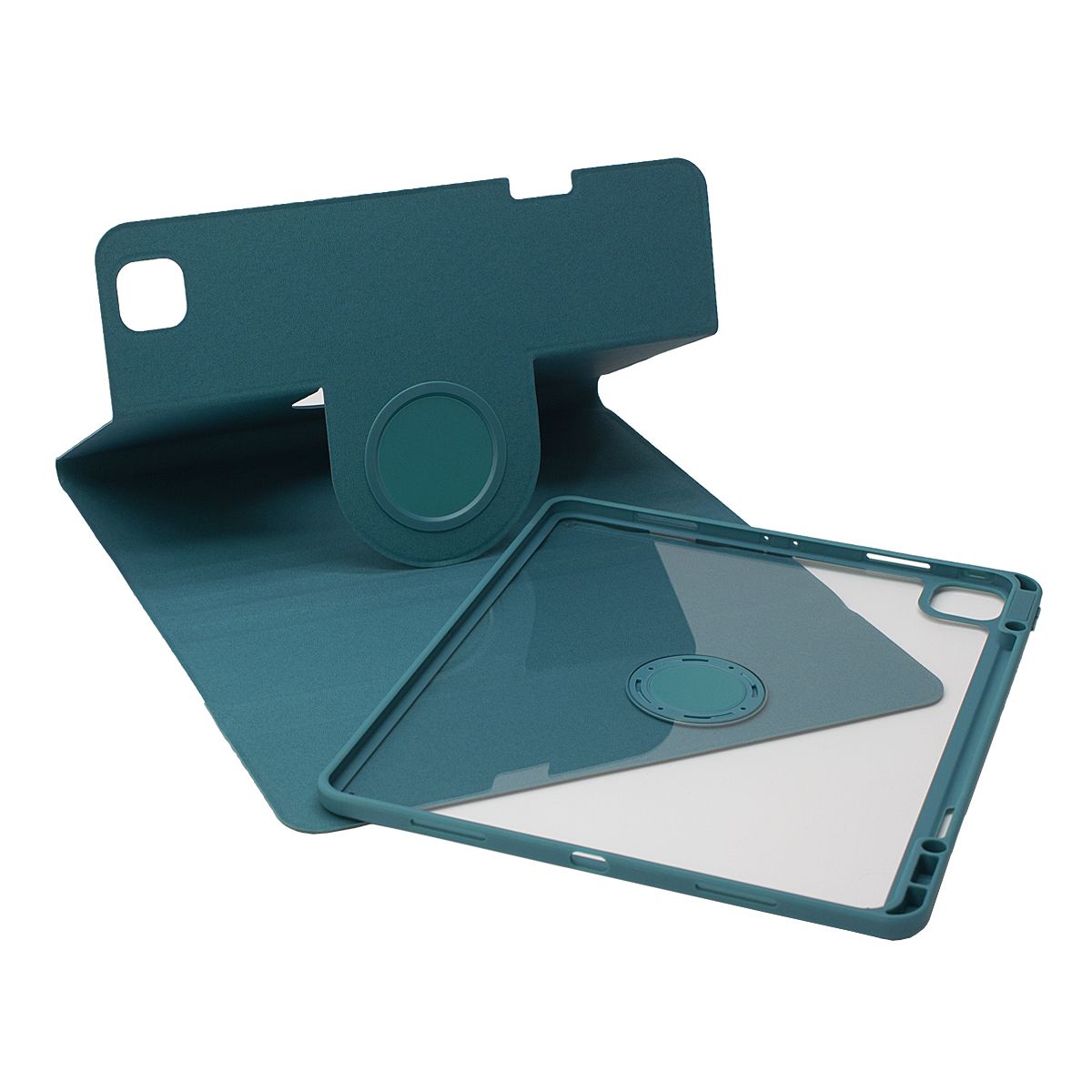 SENYOSON Dark Green iPad Case for 10.2/10.5 Inch iPad 7th/8th/9th Generation & iPad Air 3, Detachable Magnetic Rotating Stand Cover with Honeycomb Back Panel Cooling, Snug Fit Protective Case - Image 2