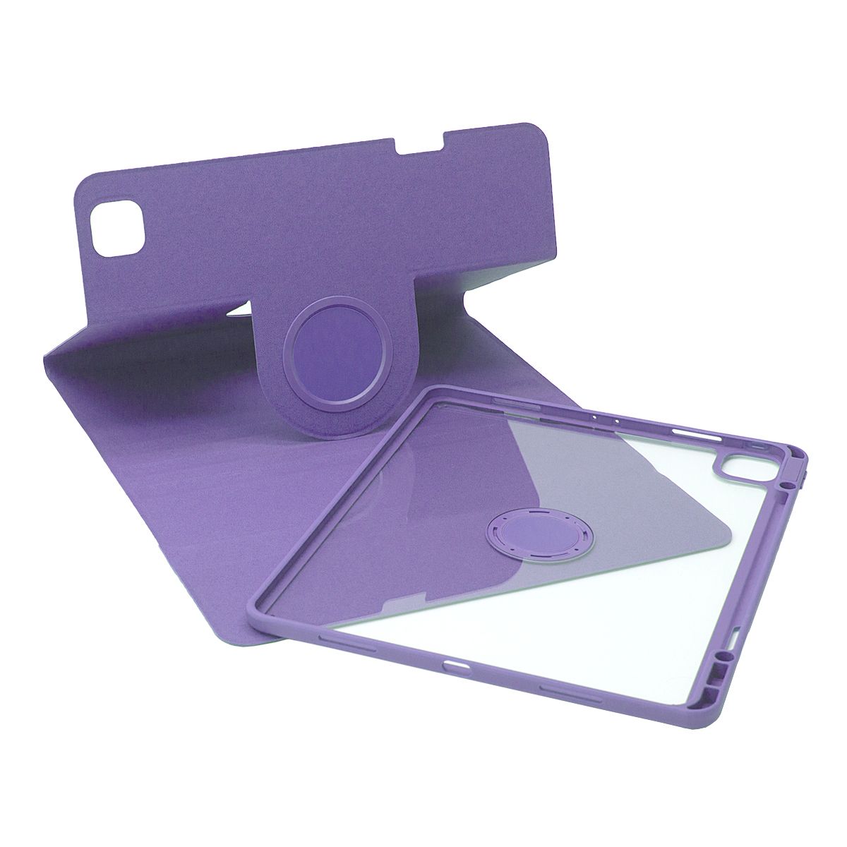 SENYOSON Purple iPad Case for 9.7 Inch iPad 5th/6th Generation & iPad Air 2, Detachable Magnetic Rotating Stand Cover with Honeycomb Back Panel Cooling, Snug Fit Protective Case - Image 4