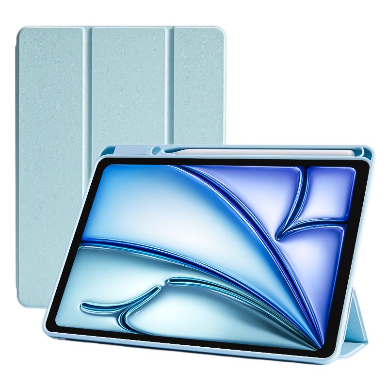 SENYOSON Blue Trifold Stand Case  Slim Lightweight Soft TPU Case for iPad 11th Generation (A16) 11 Inch 2025, Compatible with iPad 10th Generation 10.9 Inch 2022, with Pencil Holder, Trifold Stand, Auto Wake/Sleep - Image 1