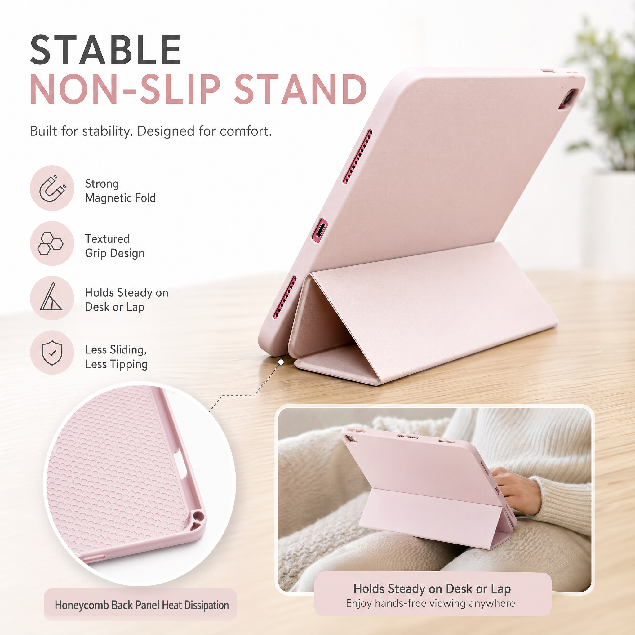 SENYOSON Pink iPad Pro Case for 12.9/13 Inch iPad Pro 12.9