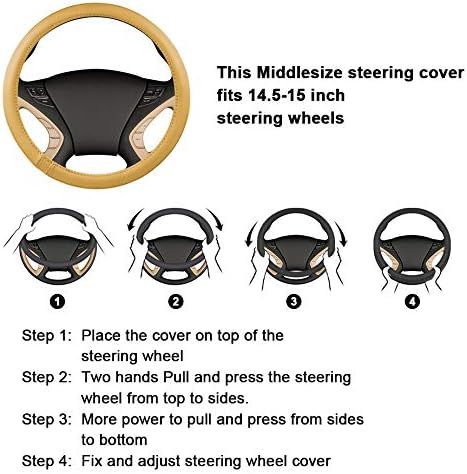 Luxury Fluffy Steering Wheel Cover for Men Women,Soft Warm Short Plush Steering Wheel Cover Black Fuzzy with Universal 14.5-15 Inch - Image 4