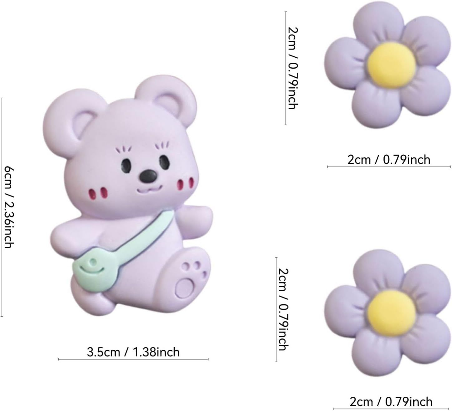 3Pcs Cute Bear Car Air Freshener Vent Clips, Aromatherapy Car Decor for Girls - Image 3
