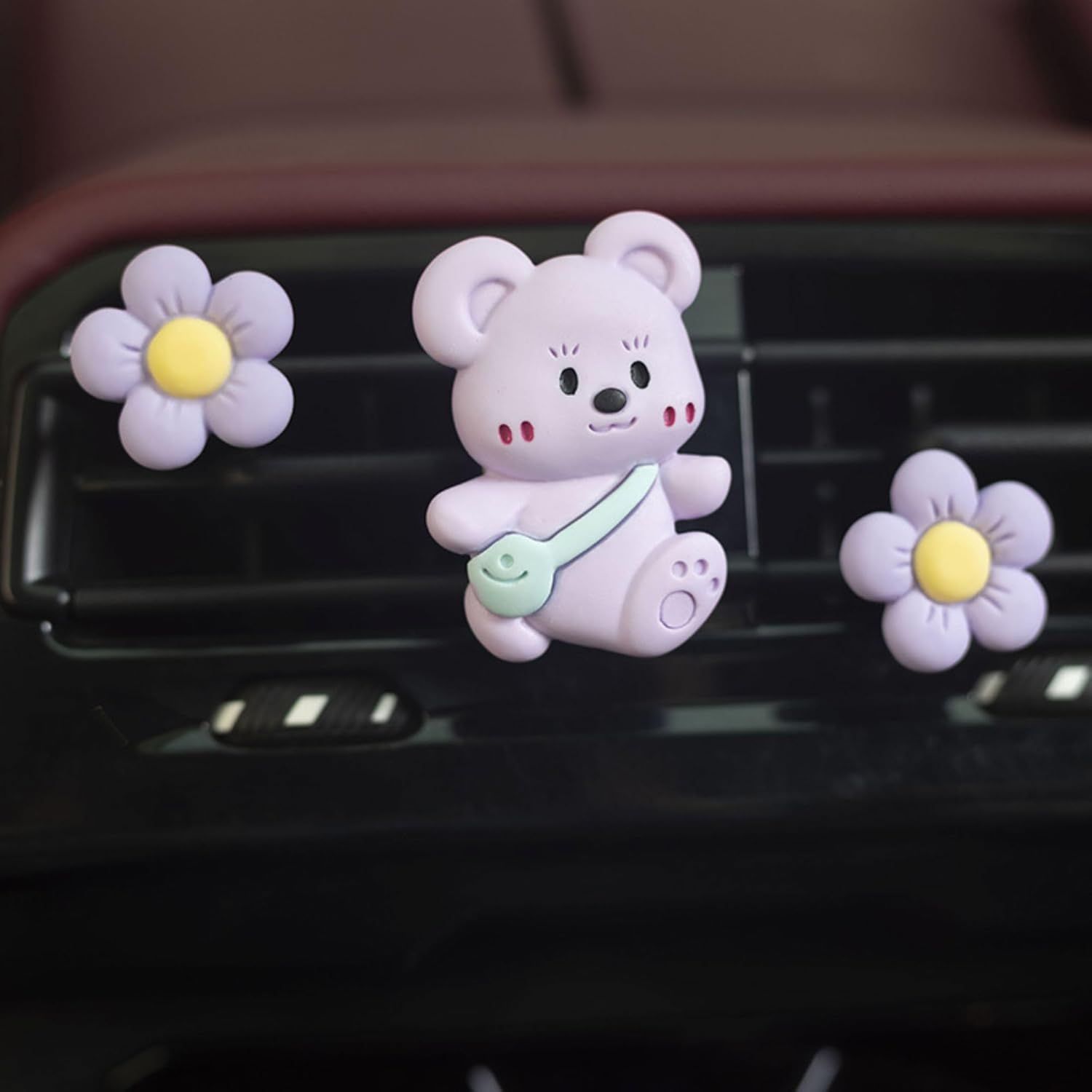 3Pcs Cute Bear Car Air Freshener Vent Clips, Aromatherapy Car Decor for Girls - Image 7