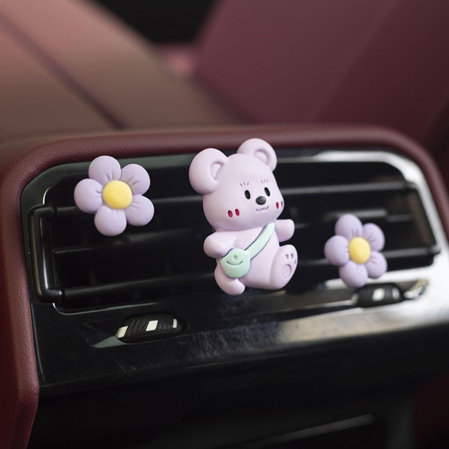 3Pcs Cute Bear Car Air Freshener Vent Clips, Aromatherapy Car Decor for Girls - Image 8