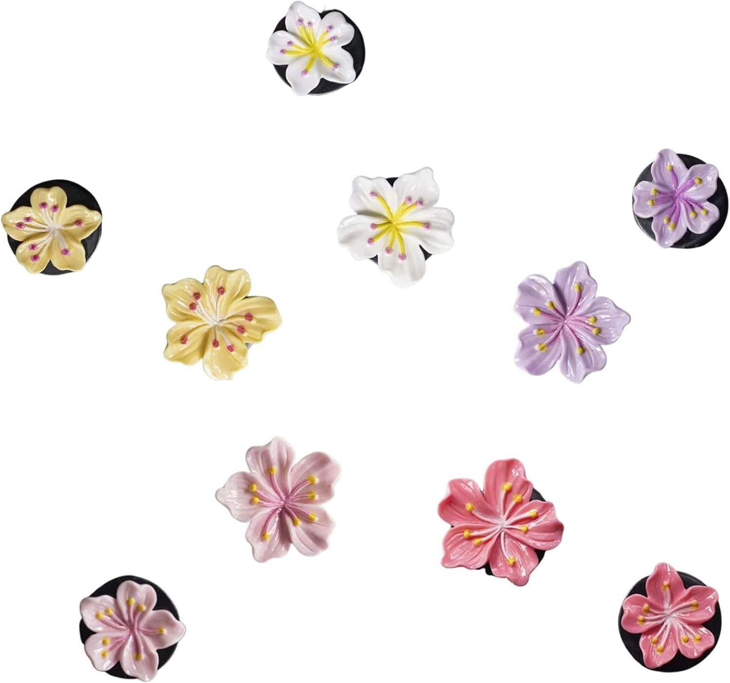10 PCS Flower Car Air Freshener Vent Clips, Cute Pink Car Interior Decor Accessories, Aromatherapy Car Vent Clips for Women, Universal Car Air Outlet Decoration - Image 1