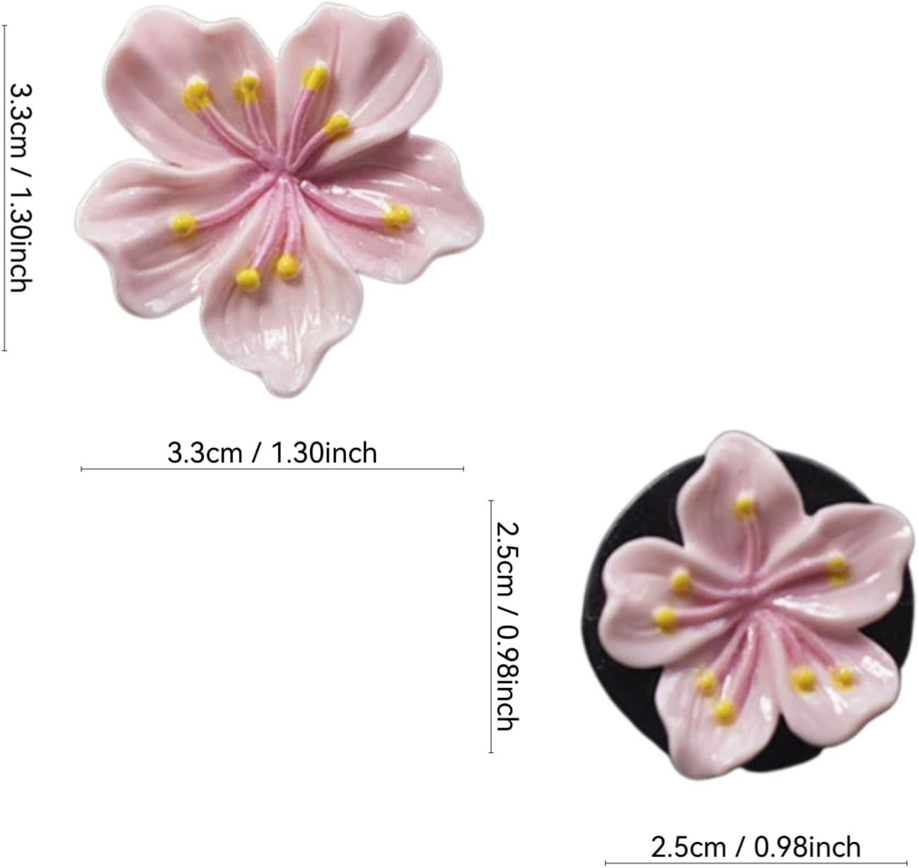10 PCS Flower Car Air Freshener Vent Clips, Cute Pink Car Interior Decor Accessories, Aromatherapy Car Vent Clips for Women, Universal Car Air Outlet Decoration - Image 2