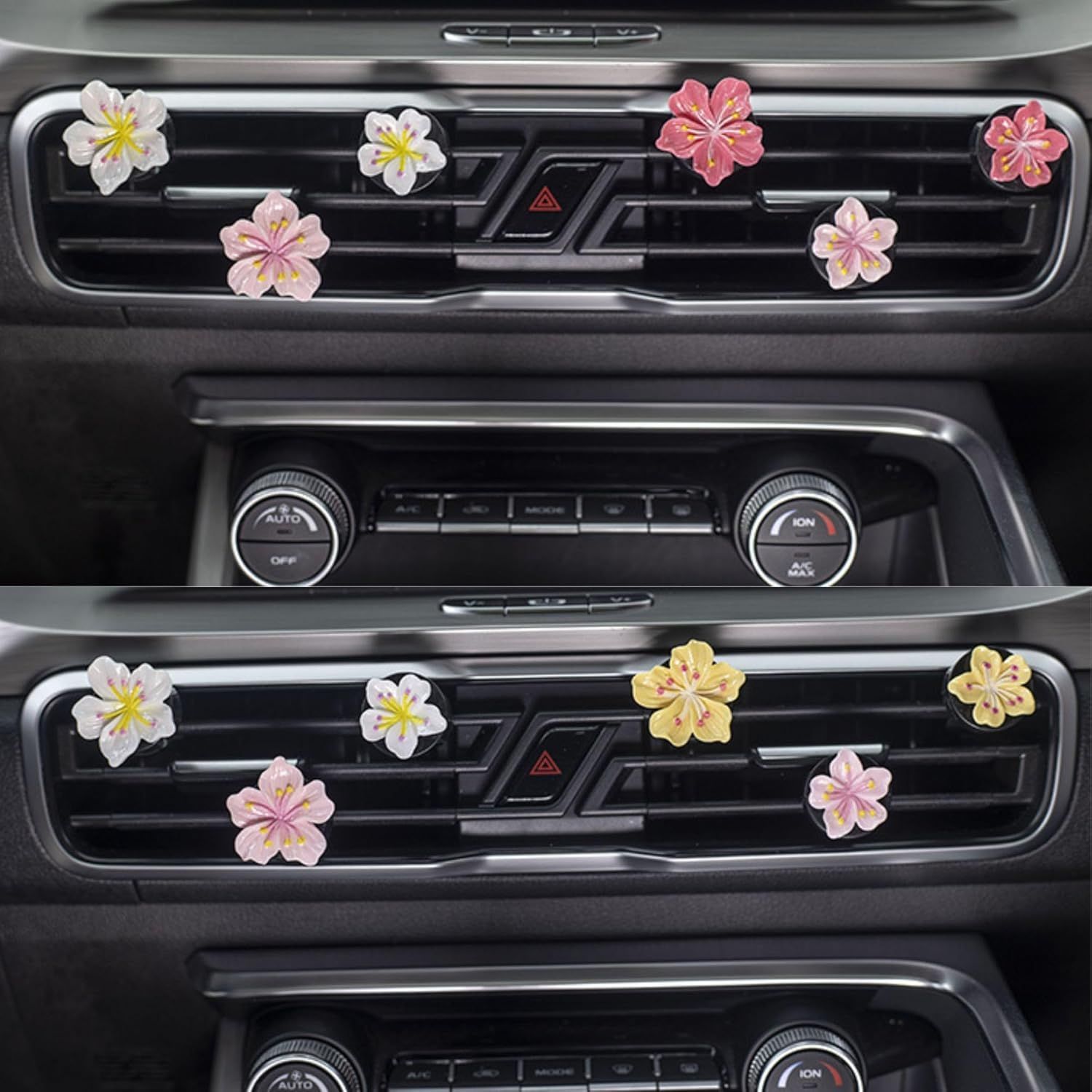 10 PCS Flower Car Air Freshener Vent Clips, Cute Pink Car Interior Decor Accessories, Aromatherapy Car Vent Clips for Women, Universal Car Air Outlet Decoration - Image 5