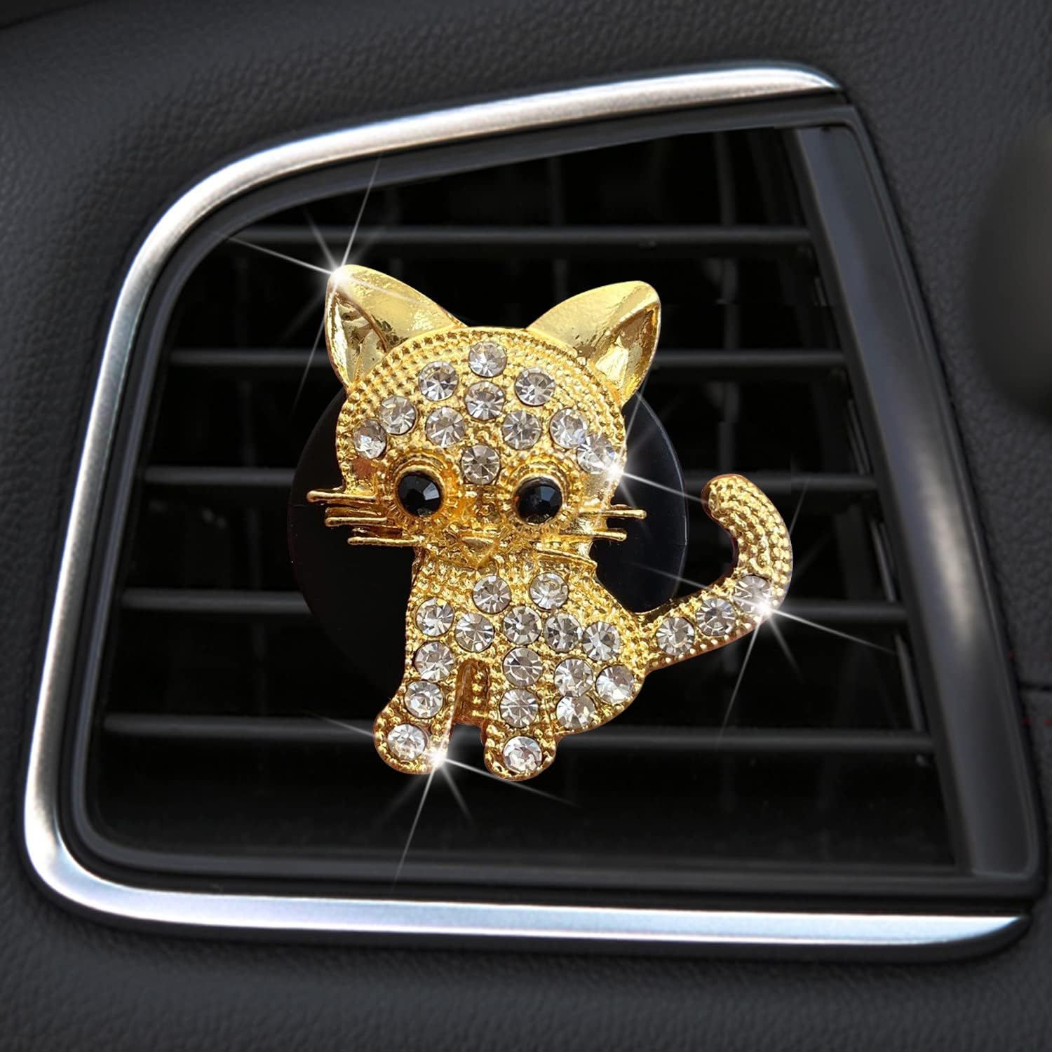 Bling Rhinestone Car Air Vent Clip,Car Air Freshener Vent Clips,Car Air Conditioning Outlet Clip Decorative,Bling Car Accessories Car Interior Decoration Charm,Cute Car Decor - Image 1