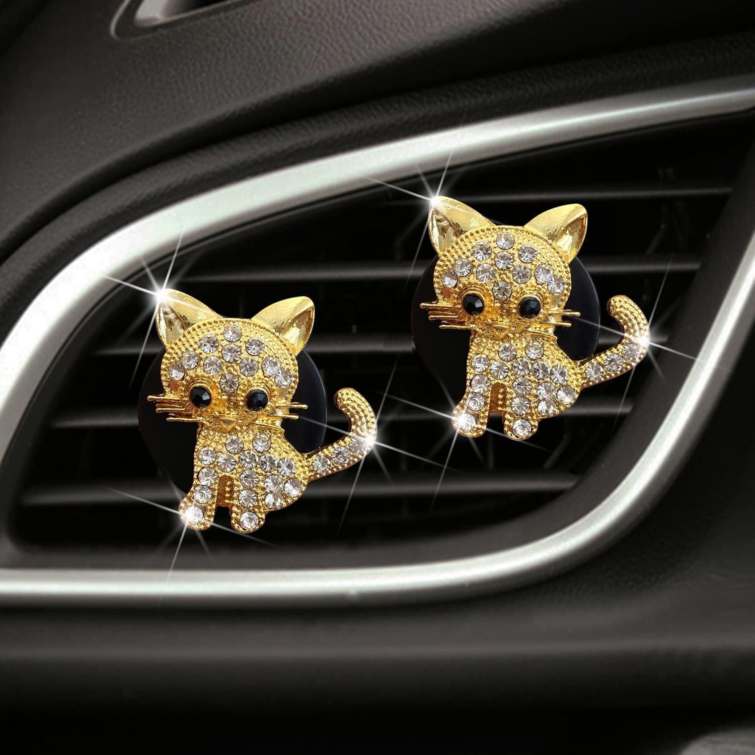 Bling Rhinestone Car Air Vent Clip,Car Air Freshener Vent Clips,Car Air Conditioning Outlet Clip Decorative,Bling Car Accessories Car Interior Decoration Charm,Cute Car Decor - Image 2