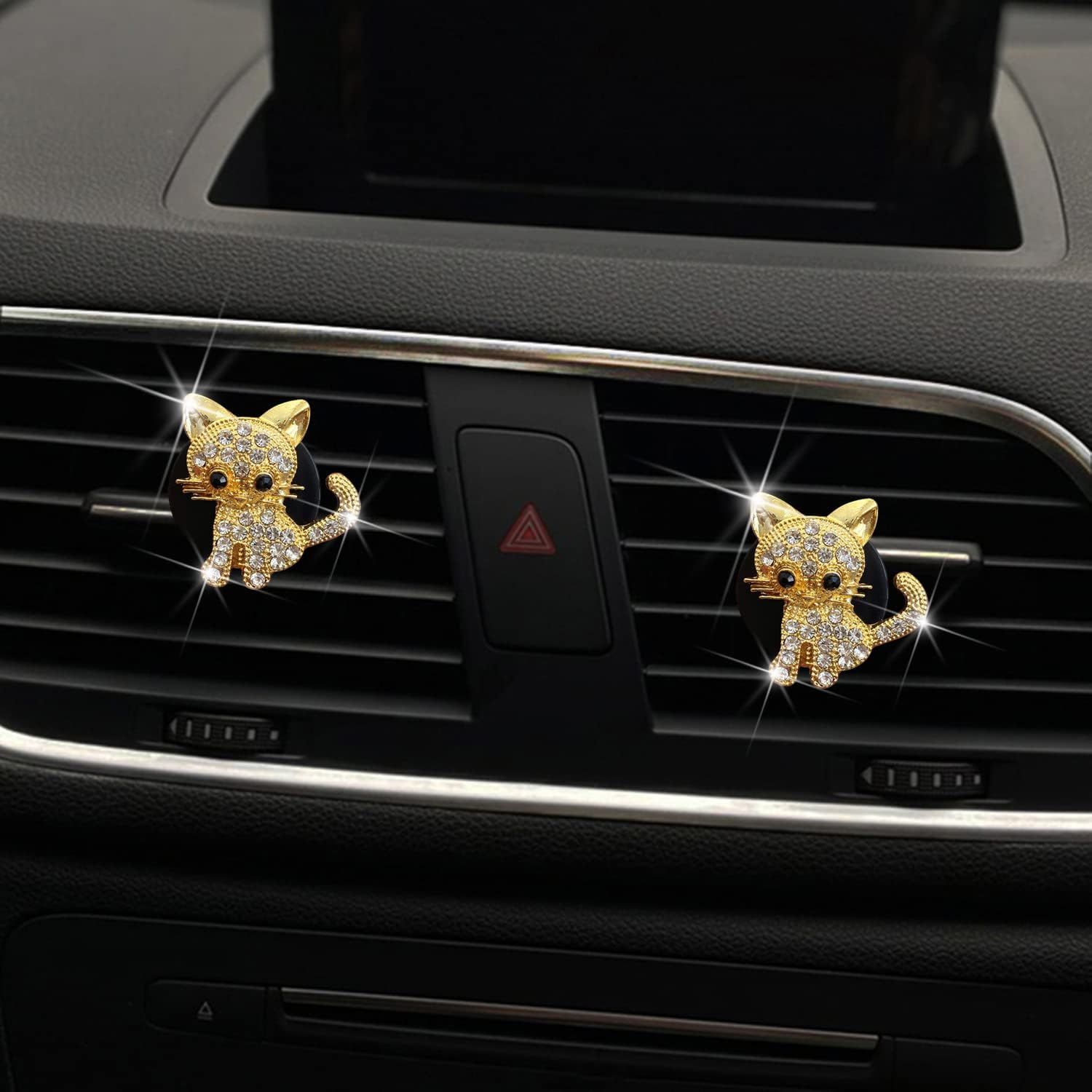 Bling Rhinestone Car Air Vent Clip,Car Air Freshener Vent Clips,Car Air Conditioning Outlet Clip Decorative,Bling Car Accessories Car Interior Decoration Charm,Cute Car Decor - Image 3