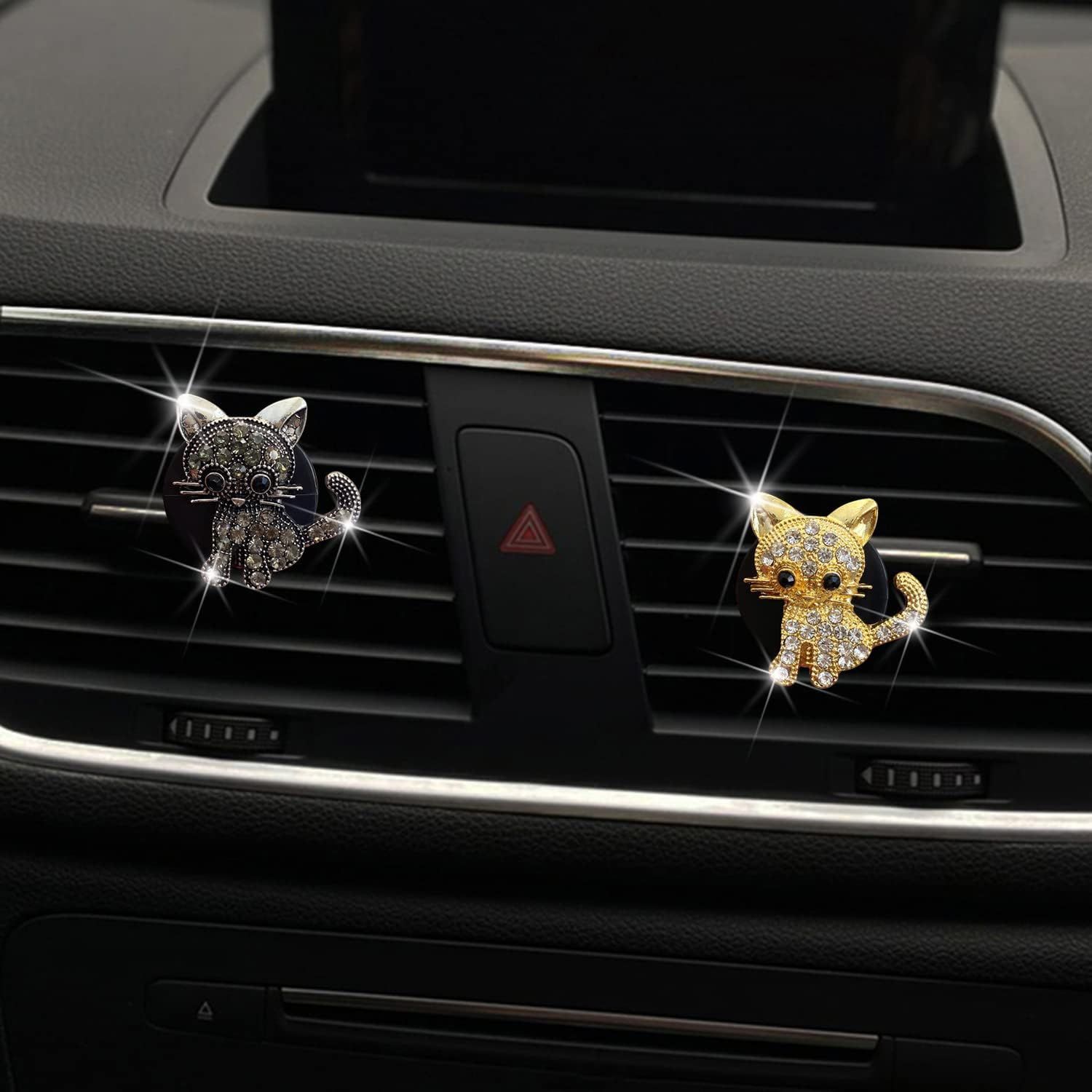 Bling Rhinestone Car Air Vent Clip,Car Air Freshener Vent Clips,Car Air Conditioning Outlet Clip Decorative,Bling Car Accessories Car Interior Decoration Charm,Cute Car Decor - Image 5