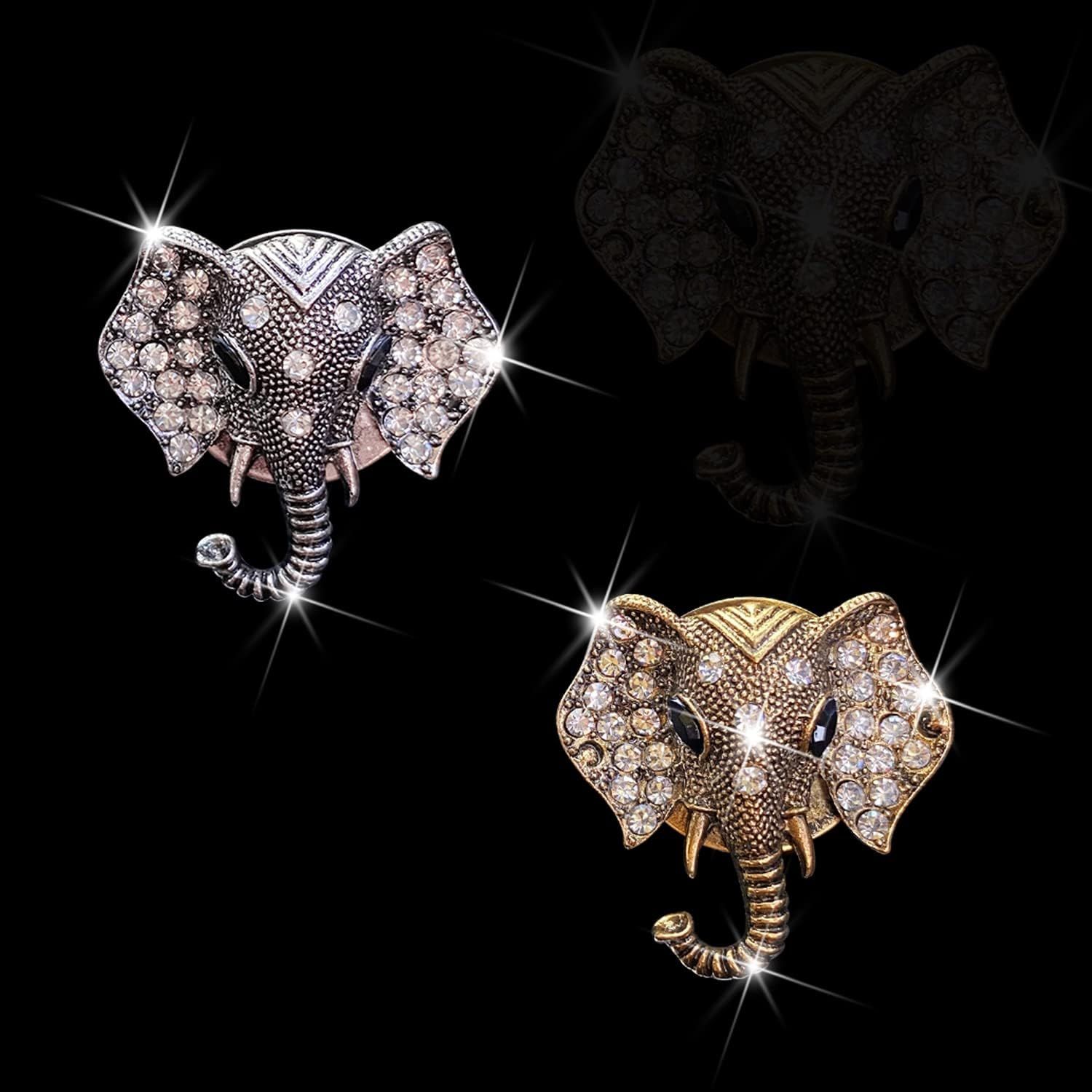 Bling Rhinestone Elephants Head Car Air Vent Clip Dashboard Outlet Clip Air Freshener Vent Clips Decorative Cute Car Decor - Image 4