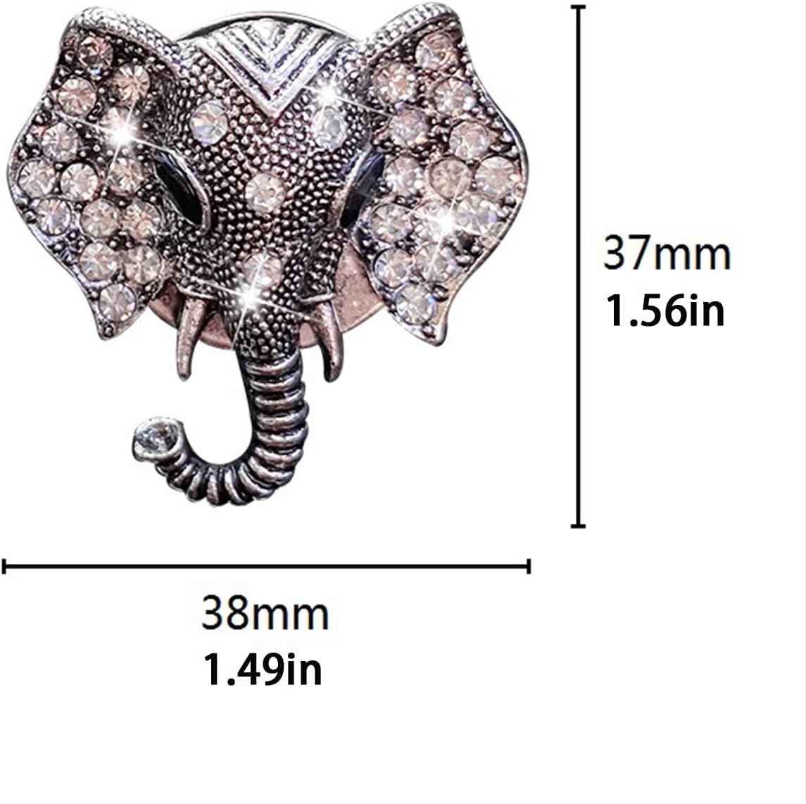 Bling Rhinestone Elephants Head Car Air Vent Clip Dashboard Outlet Clip Air Freshener Vent Clips Decorative Cute Car Decor - Image 5