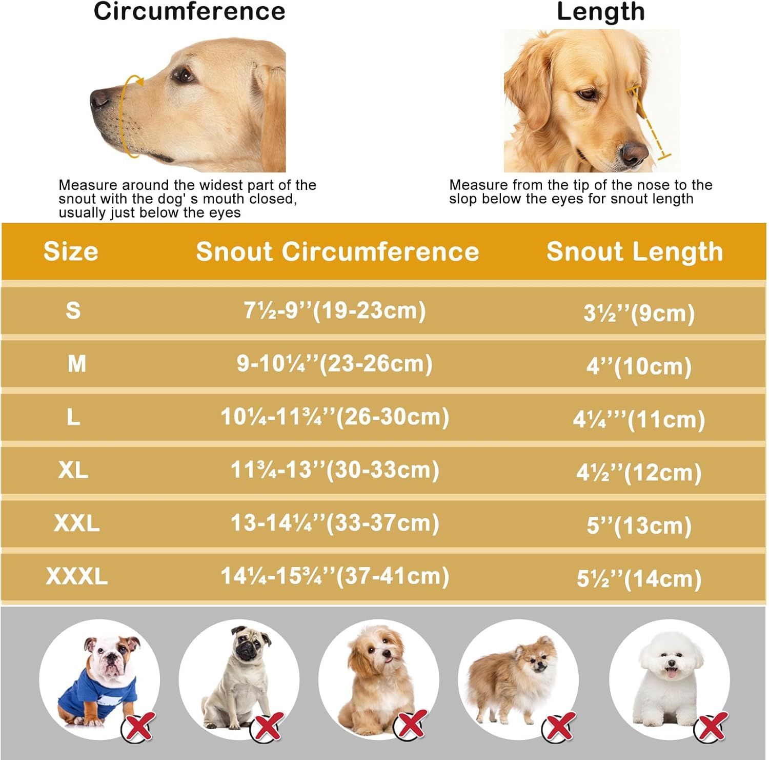 Dog Muzzle, Soft Breathable Dog Muzzles Suitable Dogs, Adjustable Basket Muzzles Prevents Chewing and Biting for Grooming Trimming Training(XXL) - Image 6