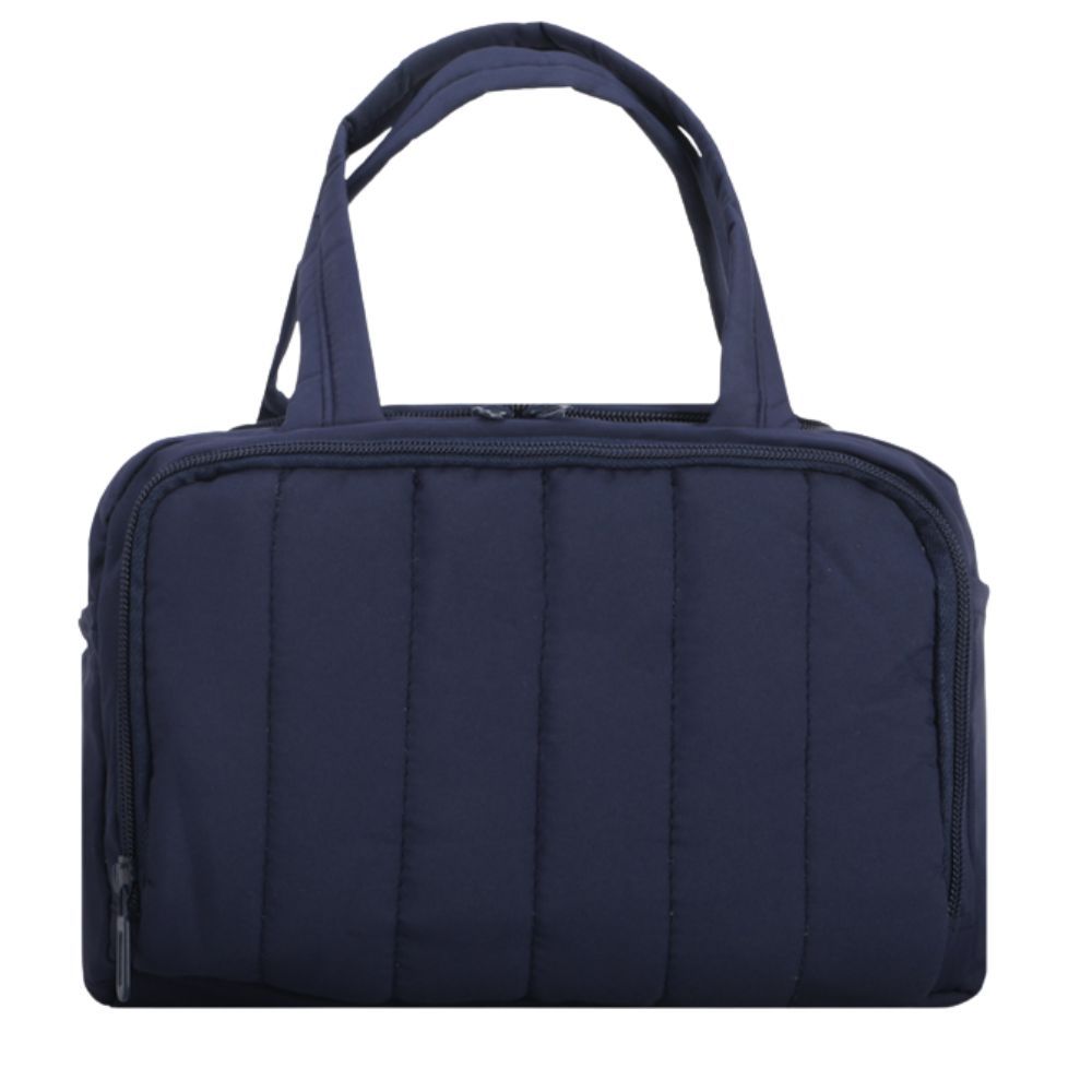 2026 New Quilted Insulated Lunch Bag, Large Capacity Handheld Meal Tote, Portable Thermal Cooler Bento Box Carrier for Office Workers & Students(Navy Blue) - Image 1