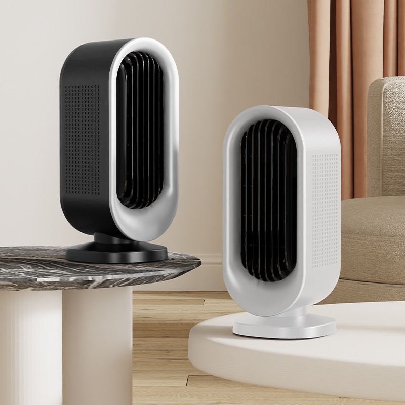 Desktop Vertical Space Heater with Remote Control, Fast Heating PTC Electric Fan Heater, Portable Mini Winter Electric Space Heater for Bedroom Office Home Indoor Heating（Black & Gold） - Image 8