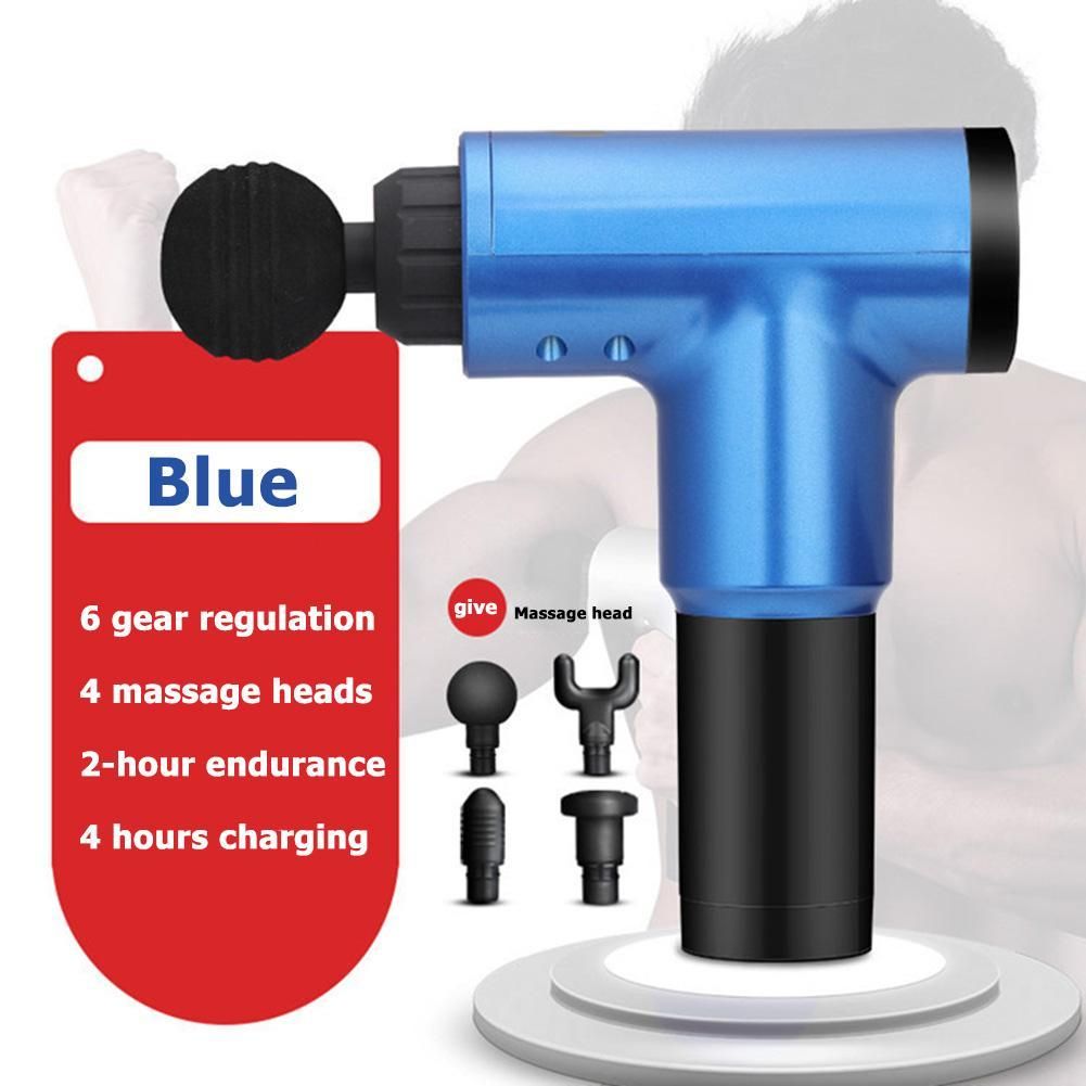 House Of Dasein Muscle Gun Cordless Rechargeable Deep Tissue Body With 4 Massage Head Aftercare - Blue - Image 1