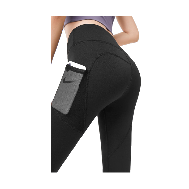 Hod Health & Home High Waist Tummy Control Yoga Leggings With Pocket For Women - Black - M - Image 2