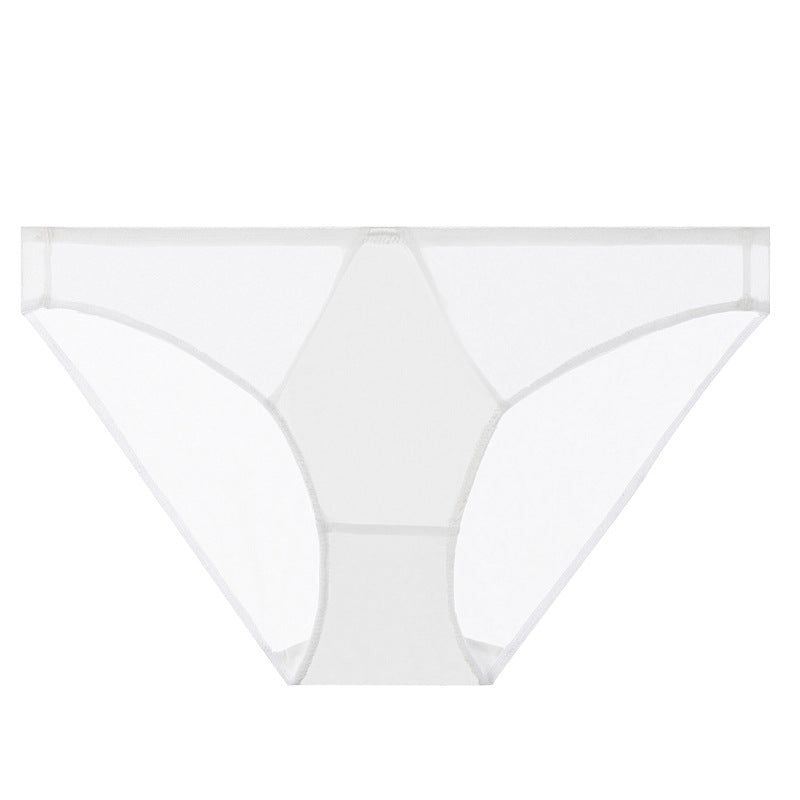 House Of Dasein Sexy Women's Underwear French Ultra-Thin Seamless Plus Size Panties With Cotton Crotch Lifting Low Waist Triangle Briefs - White - M - Image 1
