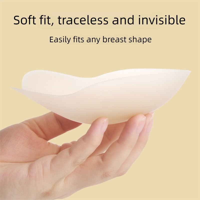 Size M 3 Pairs Skin Color Reusable Silicone Breast Lift Nipple Covers Invisible Adhesive Bra Pasties For Seamless & Coverage - Image 3